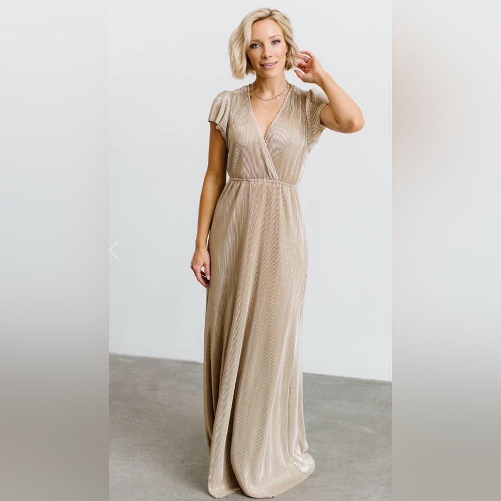 BALTIC BORN Athena Pleated Maxi Dress